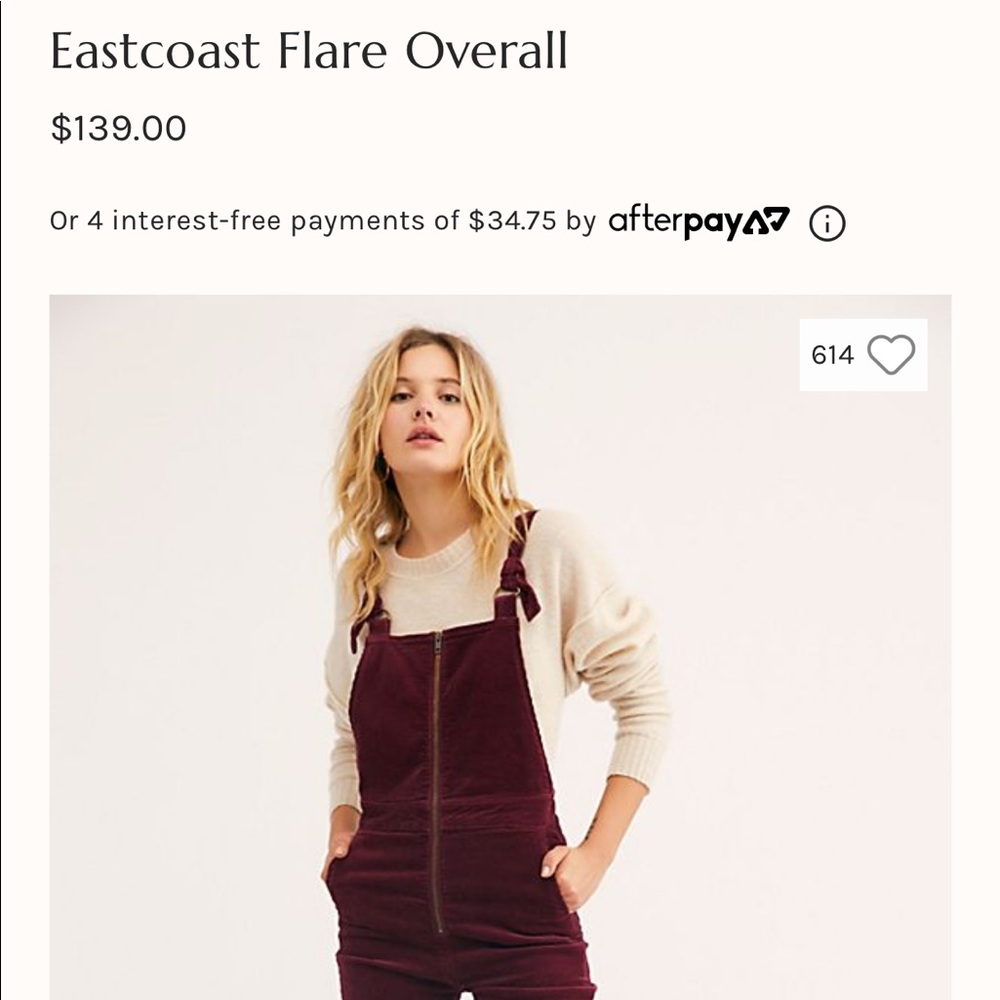 Free People Corduroy Overalls